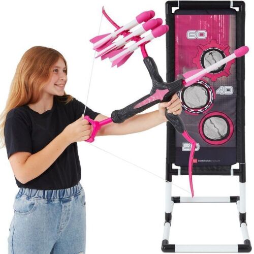 Kids Bow & Arrow Set, Children's Play Archery Toy w/ Target Stand - Lot 541