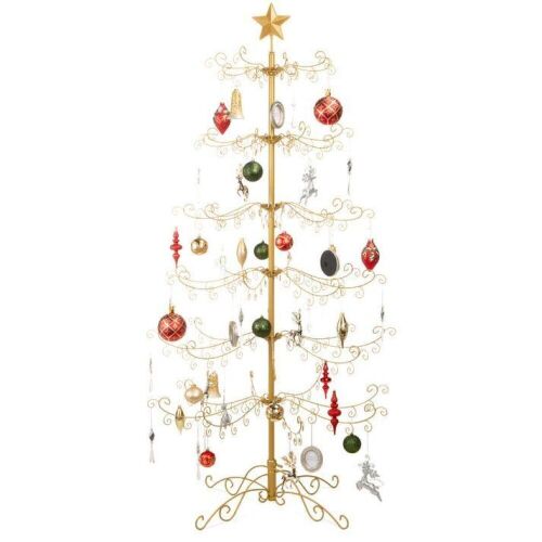 Wrought Iron Christmas Tree Ornament Display w/ Easy Assembly, Stand - 6ft - Lot 733
