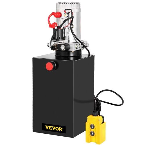 VEVOR Single Acting Hydraulic Pump 12V DC Hydraulic Power Unit 3.75 Gallon Dump Trailer Pump Steel Hydraulic Power Unit  - Lot 84