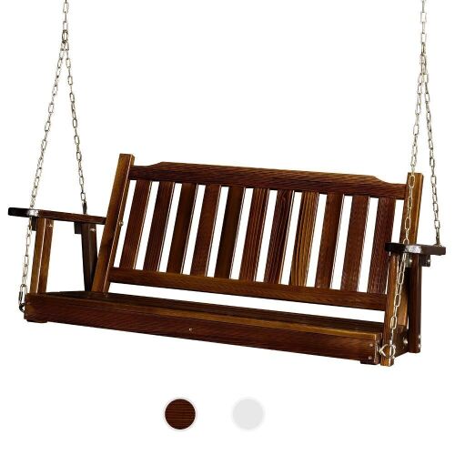 VINGLI 4FT Wooden Patio Porch Swing Upgraded 880lbs - Lot 503