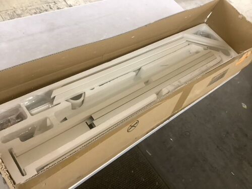  Outdoor Stair Railing Picket White Wrought Iron Handrail 38'' fits 2 or 3 Steps - Lot 518