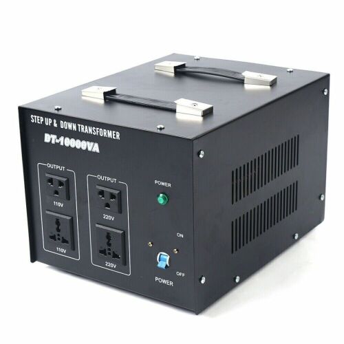 8000W/10000W Voltage Converter Transformer Step Up & Step Down 110V to/from 220V - Lot 596