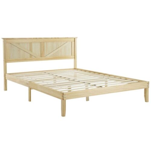  Solid Pine Wood Full Platform Bed Frame - Lot 242