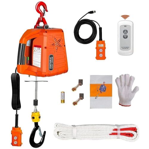 3 in 1 Electric Hoist Winch, 1560LBS 38FT 110V Manual, Wired and Wireless Remote Control - Lot 243