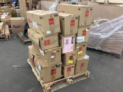 Lot of (6) Artificial Christmas Trees & (6) Tree Collars - Uninspected - Lot 375
