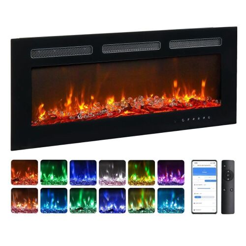 ROVSUN 40'' 1500W 120V 3-in-1 Electric Fireplace with Remote & APP - Lot 65