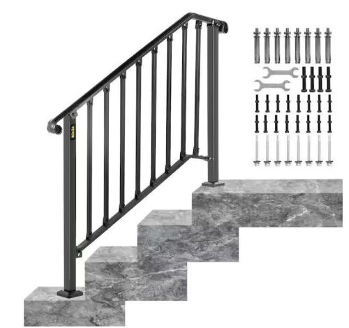 3 ft. Handrails for Outdoor Steps Fit 3 or 4 Steps - Lot 711