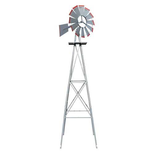 8' Metal Windmill Ornamental Spinner Garden Decoration - Lot 412