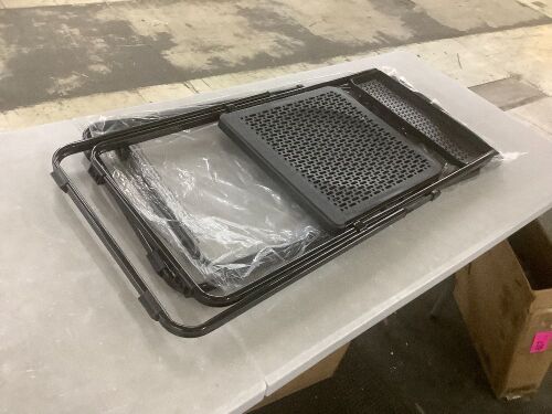 Black Plastic Folding Chairs, Set of 4  - Lot 607