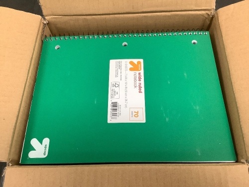 Box Green Wide Ruled Notebook - Lot 7914