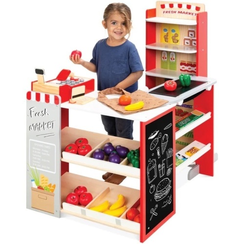 Kids Pretend Play Grocery Store Supermarket Toy Set w/ Accessories - Lot 8130