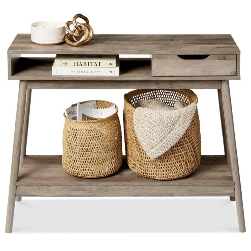Mid-Century Modern Hallway Console Table w/ Cubby, Drawer - Lot 8141