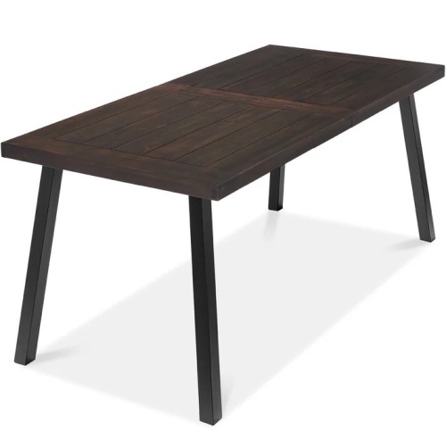 6-Person Indoor Outdoor Acacia Wood Dining Table - Lot 8163