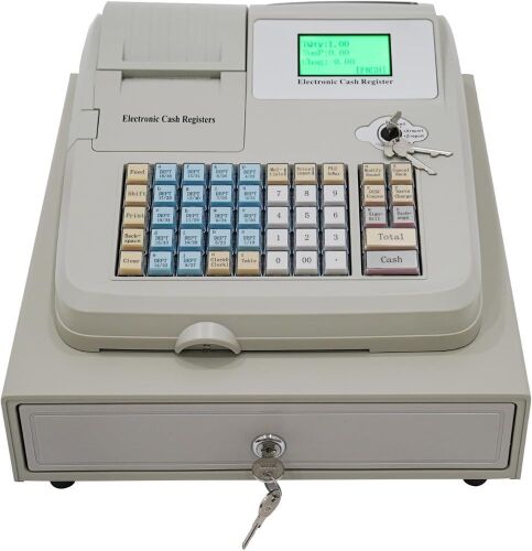 Commercial Electronic Cash Register 48 Keys LED Display High-Speed Thermal Print - Lot 176