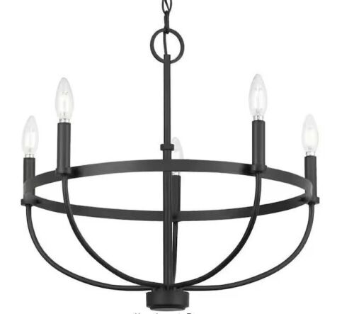 Progress Lighting Camperdown 5-Light Matte Black Chandelier - Lot 384