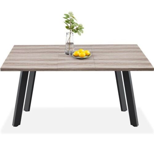 Modern Extendable Dining Table w/ Leaf Extension, 2 Locks - 47 to 63in - Lot 774