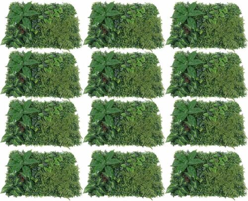 23.62-in W x 15.74-in H Silk Green Leaf Panels, 12 pc  - Lot 154