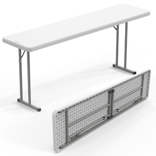 6 FT Narrow Folding Portable Plastic Long Table - Lot 158
