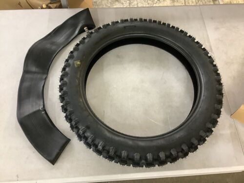 90/100-16 Rear Wheel Tire 16in Rear Tire and Inner Tube Set for 50cc to 150cc Dirt Pit Bike - Lot 161