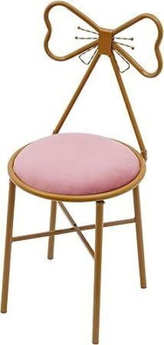 Pink Metal Butterfly Vanity Chair  - Lot 759