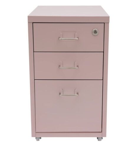 3-layer Pink Metal Vertical File Cabinet - Lot 440
