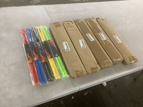Lot of (6) Plastic Drum Sticks, 5 Pairs  - Lot 733