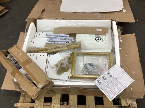Vanity with Mirror & Stool  - Lot 84