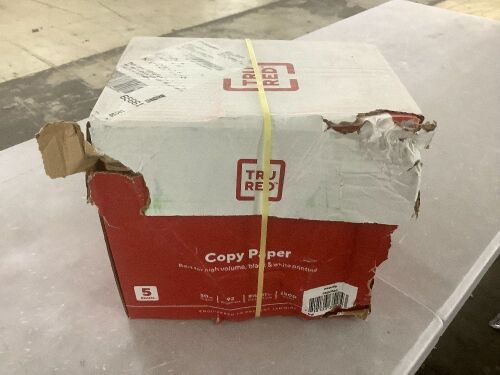 TruRed Copy Paper 8.5" x 11", 20lb, 92 Brightness, 2500 Sheets - Lot 813