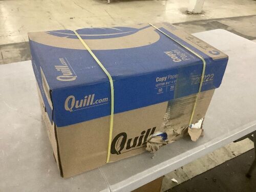 Quill Copy Paper 8.5" x 11", 20lb, 92 Brightness, 5000 Sheets - Lot 816