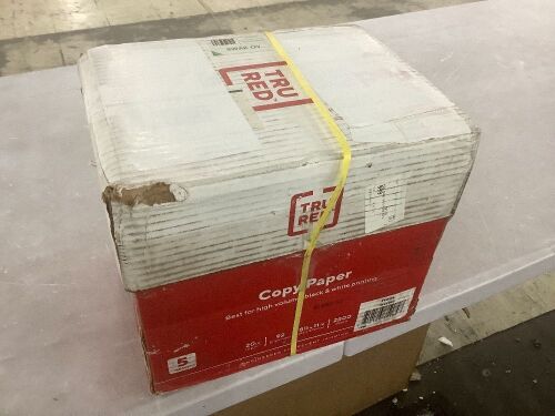 TruRed Copy Paper 8.5" x 11", 20lb, 92 Brightness, 2500 Sheets - Lot 820