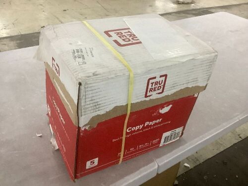 TruRed Copy Paper 8.5" x 11", 20lb, 92 Brightness, 2500 Sheets - Lot 822
