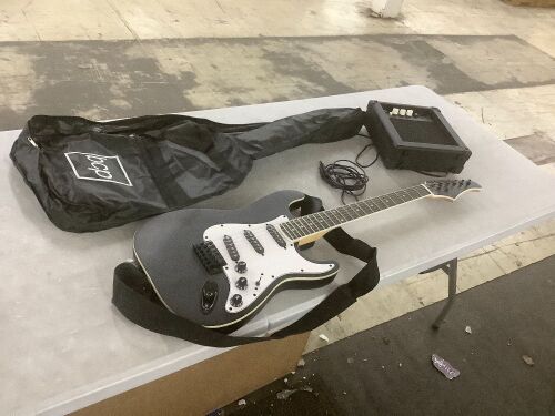 Electric Guitar w/ Amp - Lot 214