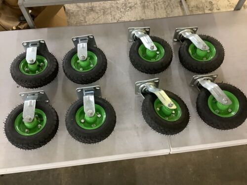 Lot of (8) Casters, 4 Swivel & 4 Fixed - Lot 37