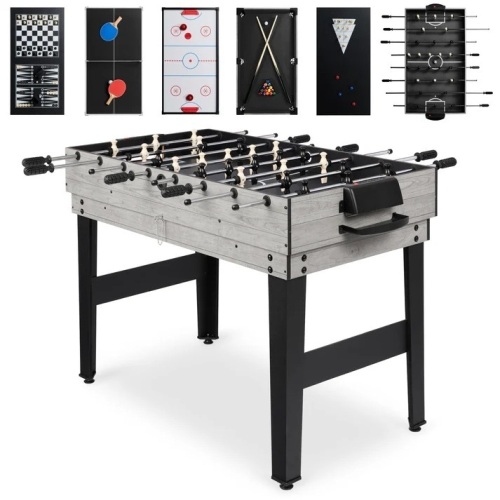 10-in-1 Combo Game Table Set w/ Pool, Foosball, Ping Pong, Chess - 2x4ft - Lot 8584