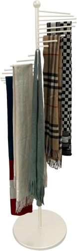 Spiral Scarf Organizer Stand with 30 Hanger Rods - Lot 176