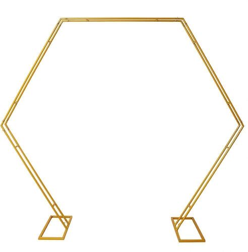 7.2FT x 8.2FT Gold Hexagon Arch - Lot 177