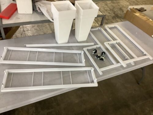 Flower Display Stand with Buckets - Missing 2 Fasteners - Lot 182