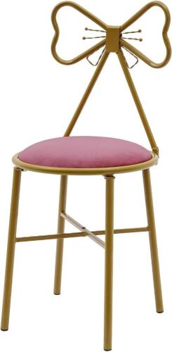 Small Lightweight Dressing Chair with Butterfly Bow Tie and Velvet Cushion  - Lot 195