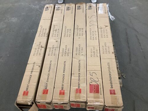 Lot of (6) 10' Solar LED Patio Umbrellas - Uninspected - Lot 112