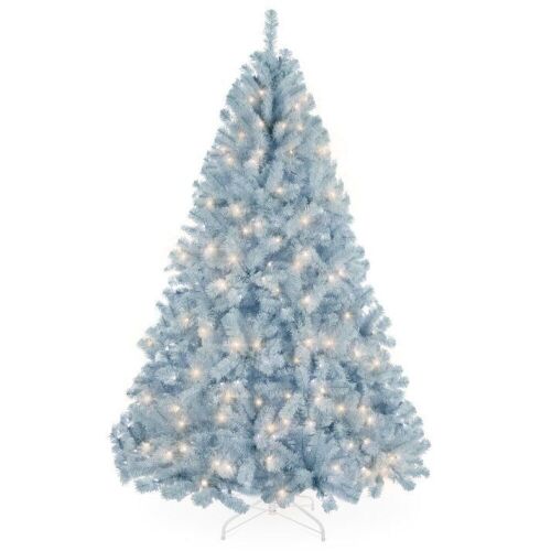 4.5' Pre-Lit Artificial Ice Blue Christmas Tree w/ Incandescent Lights - Lot 362