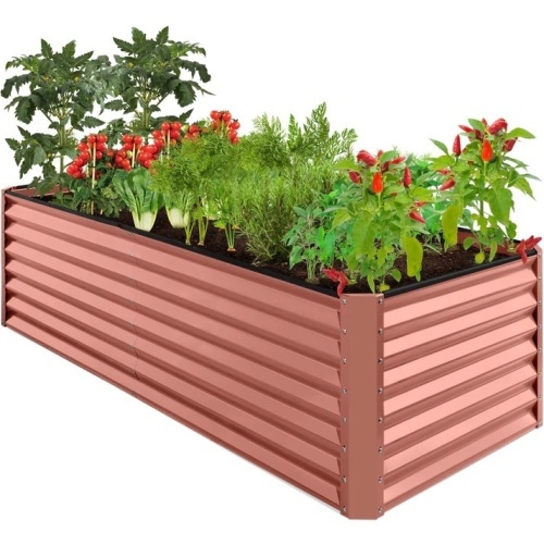 Outdoor Metal Raised Garden Bed for Vegetables, Flowers, Herbs - 8x4x2ft - Lot 8845