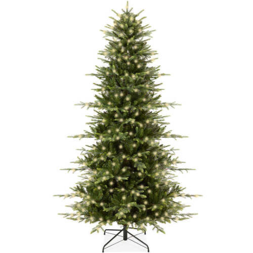 Pre-Lit Artificial Aspen Noble Fir Christmas Tree w/ Metal Stand - Lot 8960