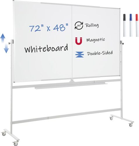 FORTUNO Large Magnetic Mobile Whiteboard - Lot 8967