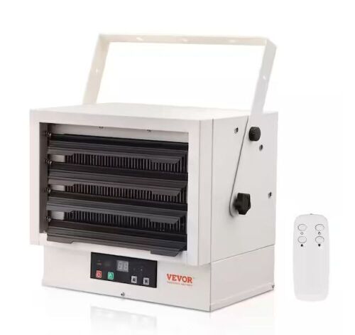 VEVOR Electric Garage Heater 7,500-Watt Digital Shop Heater Wall Ceiling Mount with Overheat Protection - Lot 98