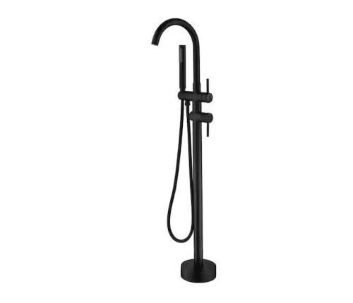 FLG 2-Handle Freestanding Tub Faucet with Hand Shower in Matte Black - Lot 99