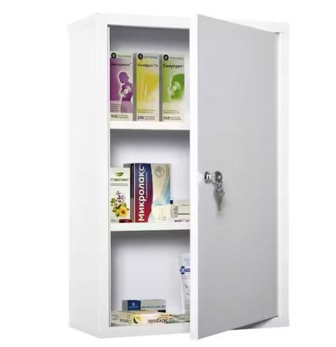 kleankin 15.75 in. W x 23.5 in. H Steel White Wall Surface Mount Medicine Cabinet without Mirror - Lot 237