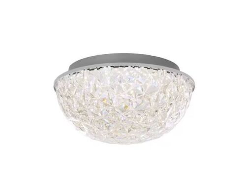 Home Decorators Collection Ellis Place 12.25 in. Chrome LED Round Flush Mount Modern Ceiling Light - Lot 240
