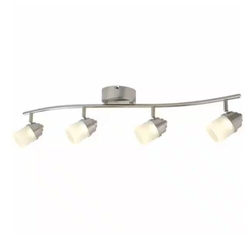 Hampton Bay 2.6 ft. 4-Light Brushed Nickel Integrated LED Fixed Track Lighting Kit - Lot 242