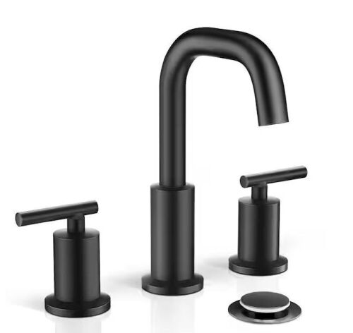 Phiestina 8 in. Widespread 2-Handles Bathroom Sink Faucet with Full-Copper Pop Up Drain and Valve - Lot 540