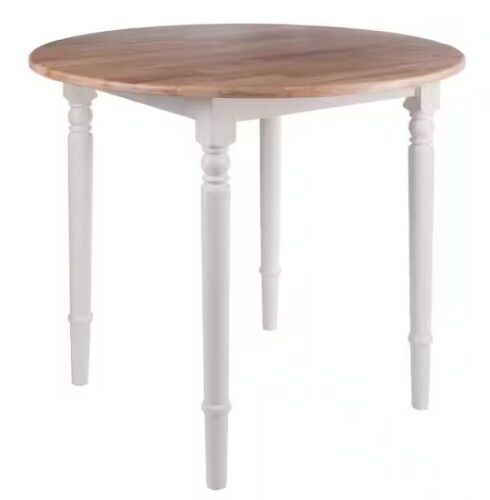 WINSOME WOOD Sorella Natura/White Round Drop Lead Table - Lot 79
